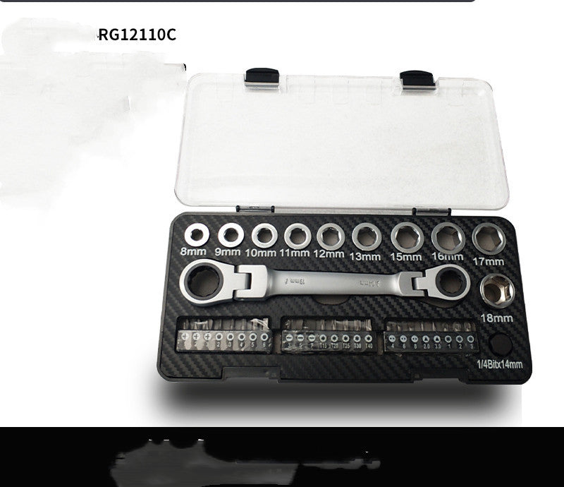 Multi-function ratchet wrench/screwdriver kit