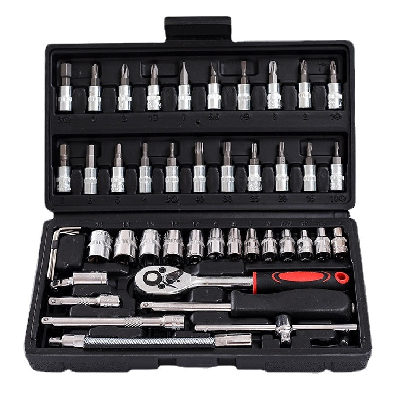 46pc Socket Ratchet Wrench Set