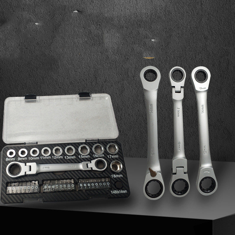 Multi-function ratchet wrench/screwdriver kit