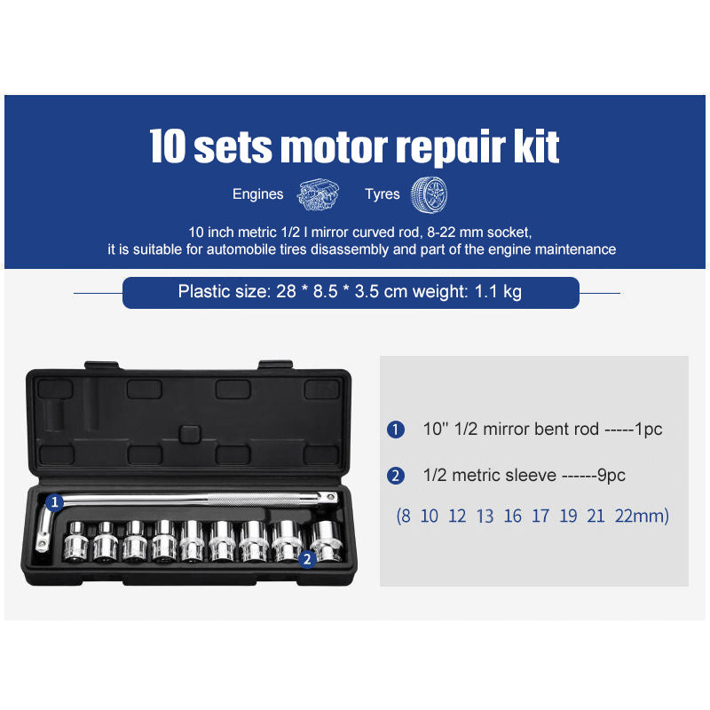 46pc Socket Ratchet Wrench Set